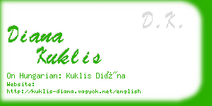 diana kuklis business card